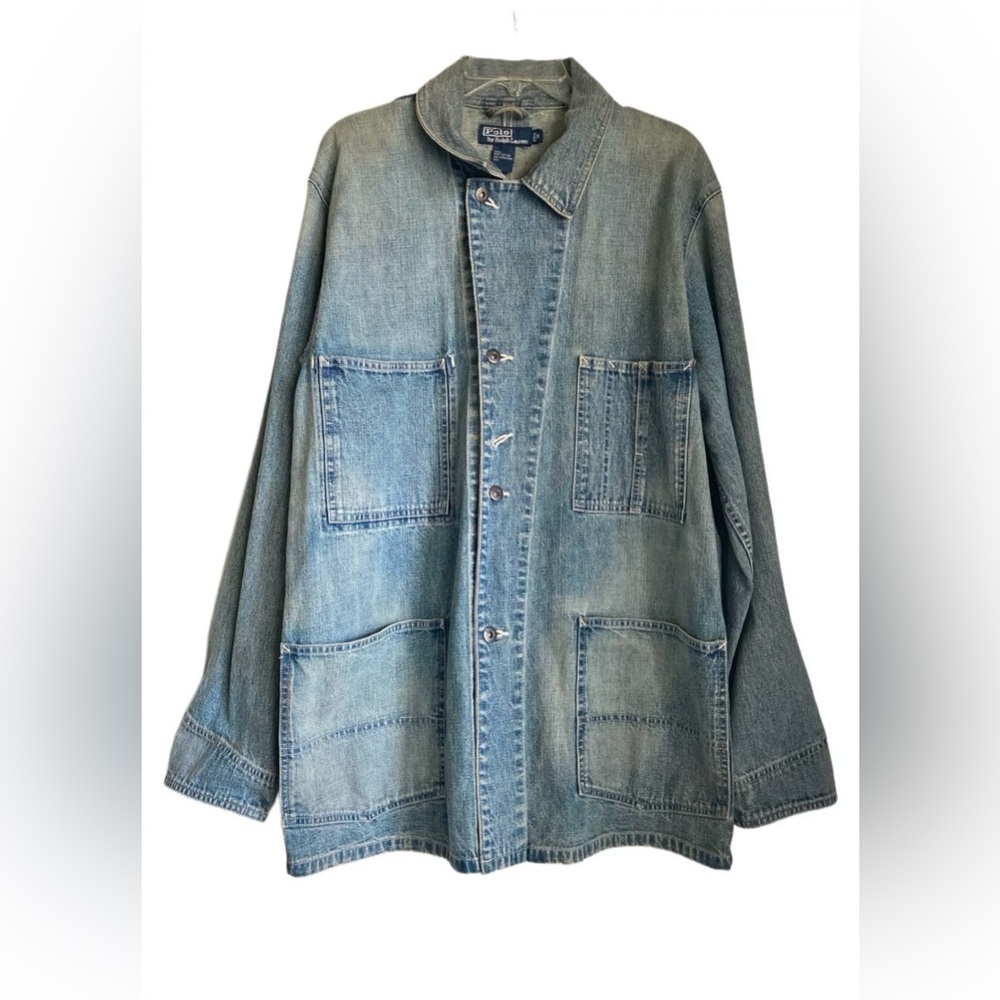 SOLD *** Vintage Polo Ralph Lauren denim chore coat